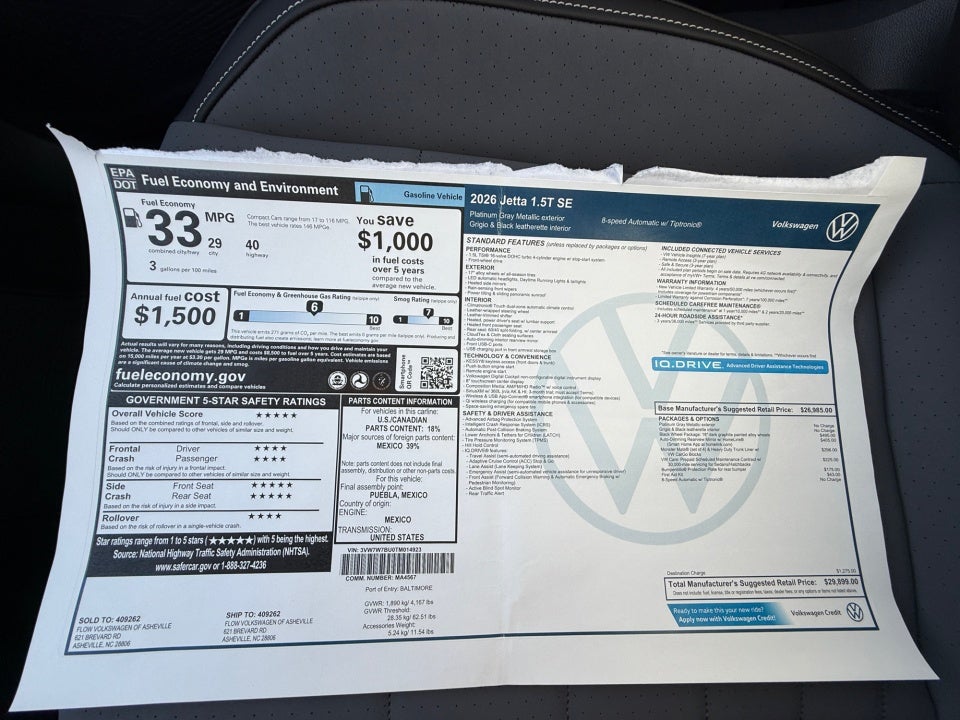 2026 Volkswagen Jetta SE