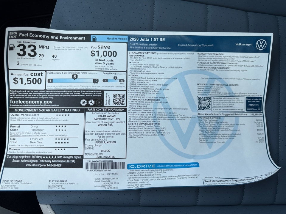 2026 Volkswagen Jetta SE