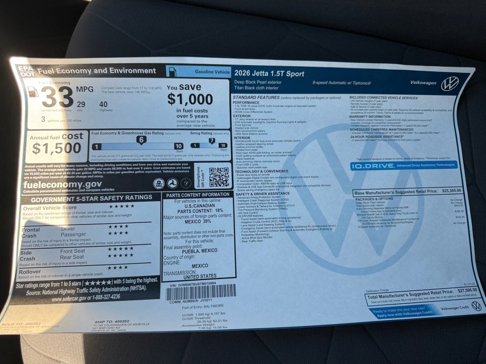 2026 Volkswagen Jetta Sport