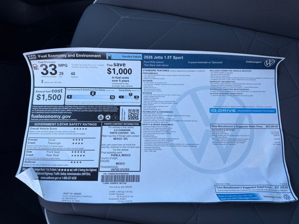 2026 Volkswagen Jetta Sport