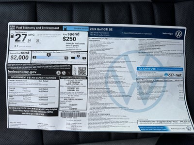 2024 Volkswagen Golf GTI 2.0T SE