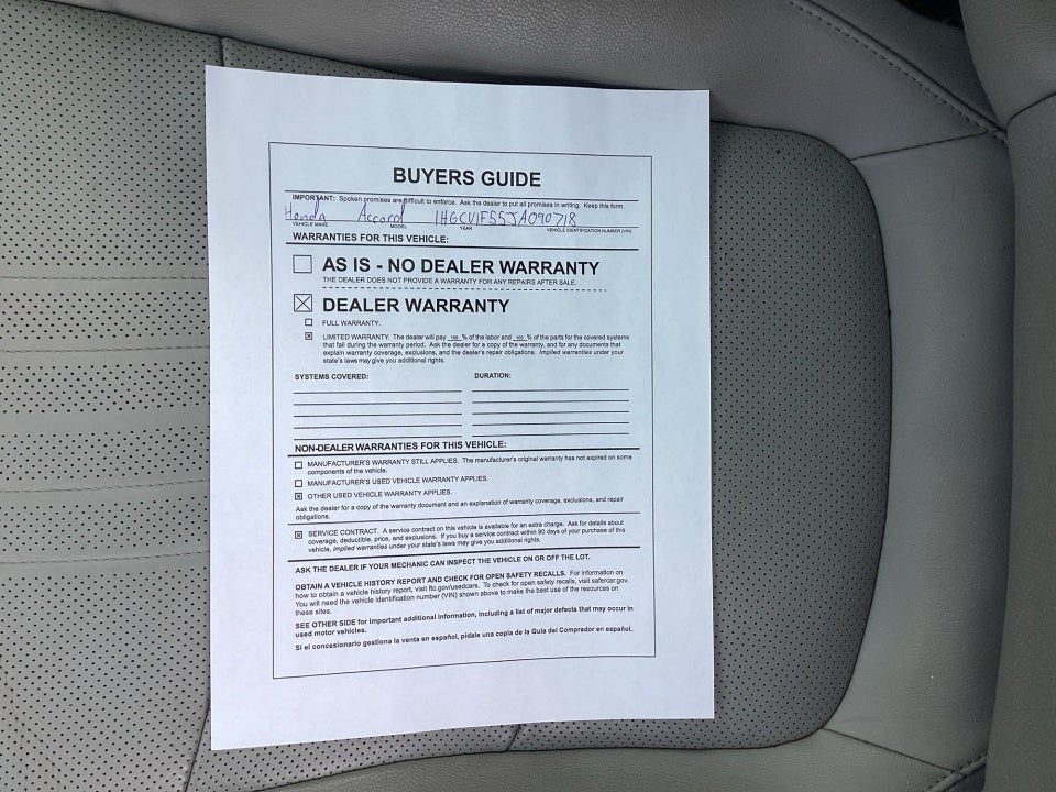 2018 Honda Accord EX-L