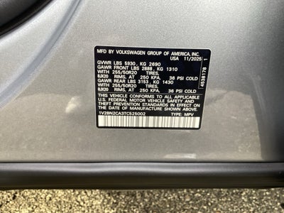 2026 Volkswagen Atlas 2.0T SEL