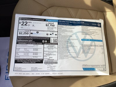 2026 Volkswagen Atlas Cross Sport SE with Technology