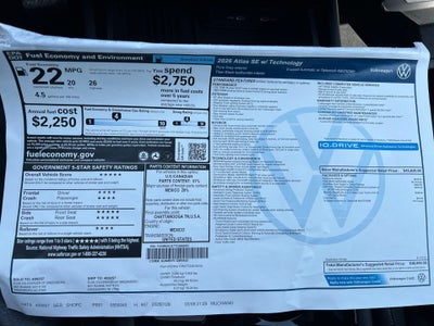 2026 Volkswagen Atlas SE with Technology