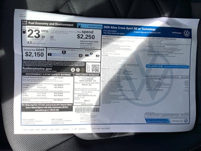 2026 Volkswagen Atlas Cross Sport SE with Technology
