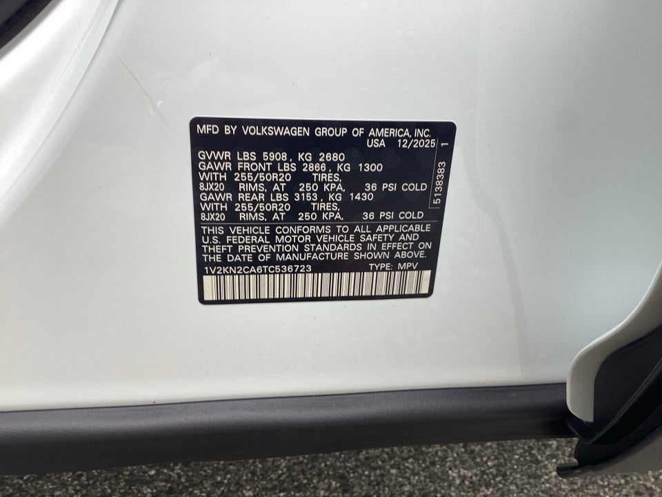 2026 Volkswagen Atlas SE with Technology