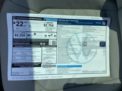 2026 Volkswagen Atlas SE with Technology