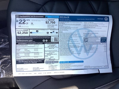 2026 Volkswagen Atlas 2.0T SE