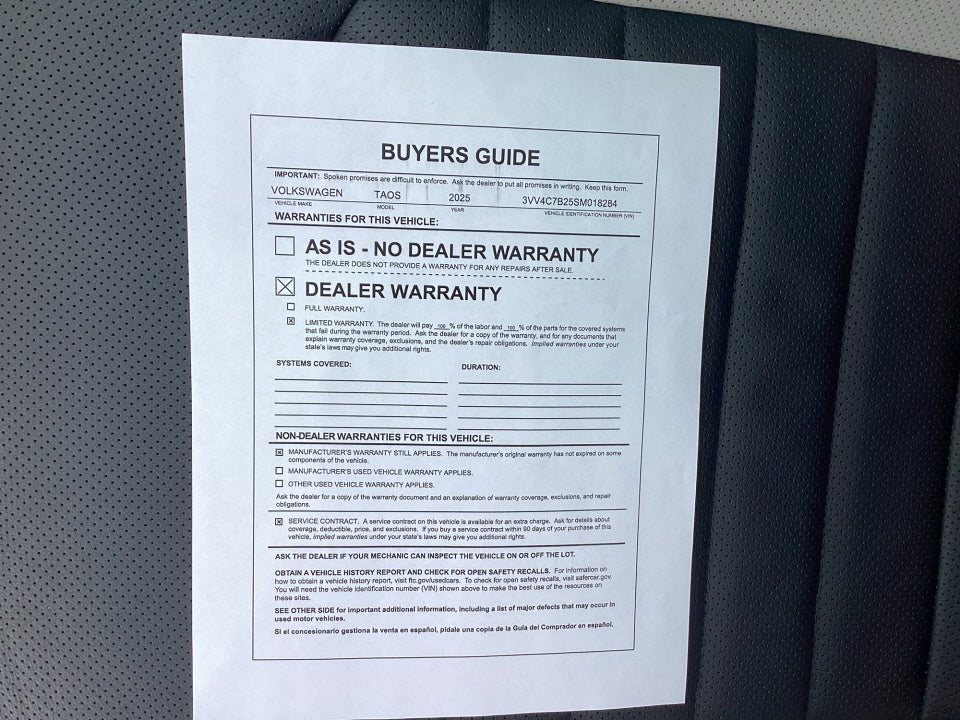 2025 Volkswagen Taos 1.5T SEL