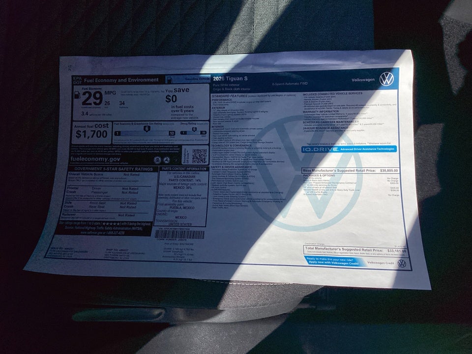 2026 Volkswagen Tiguan S