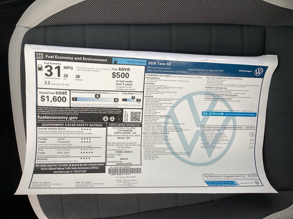 2026 Volkswagen Taos SE