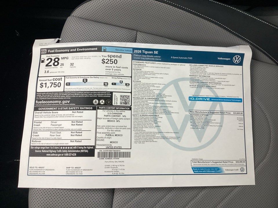 2026 Volkswagen Tiguan SE