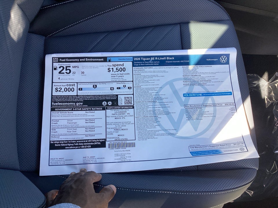 2026 Volkswagen Tiguan SE R-Line Black