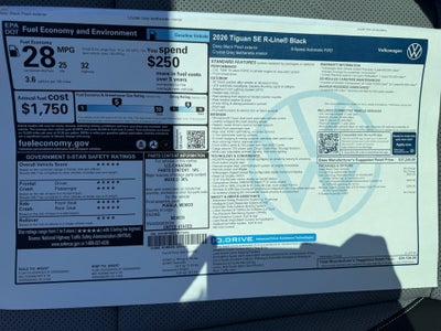 2026 Volkswagen Tiguan SE R-Line Black