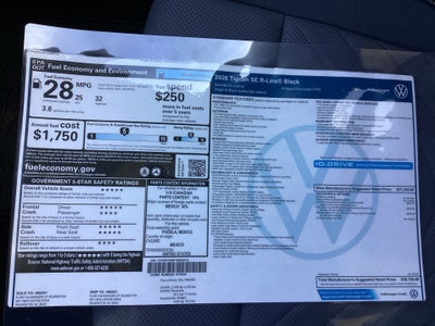 2026 Volkswagen Tiguan SE R-Line Black
