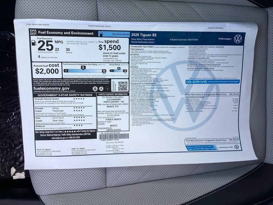 2026 Volkswagen Tiguan SE