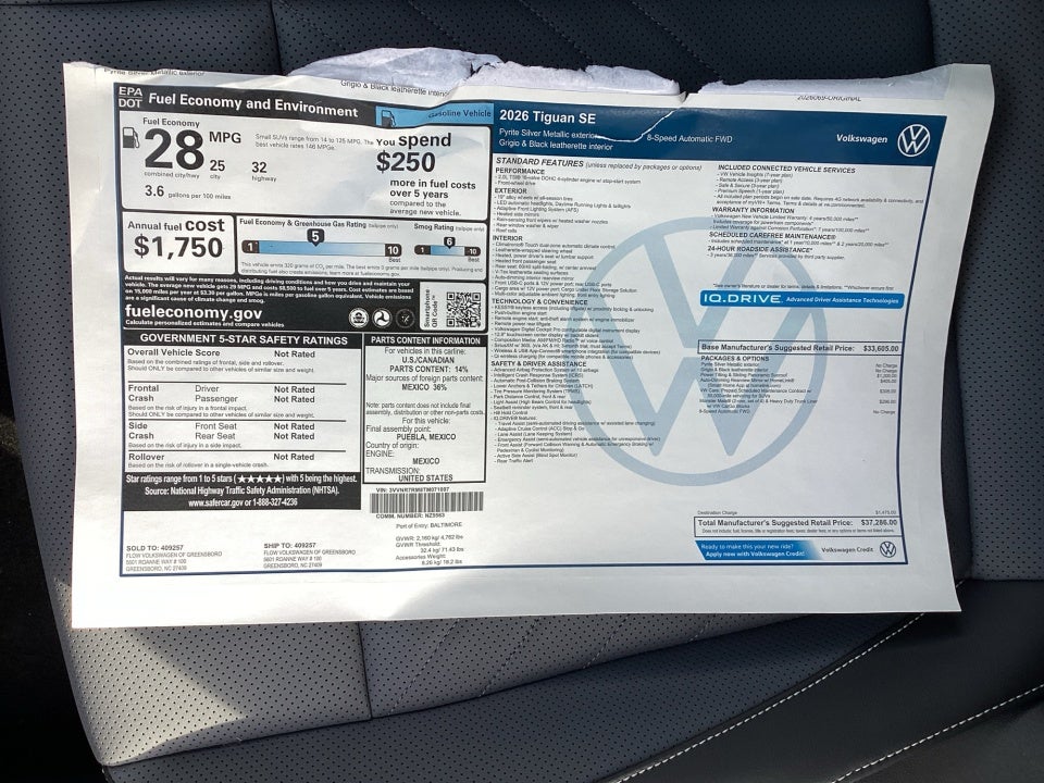 2026 Volkswagen Tiguan SE