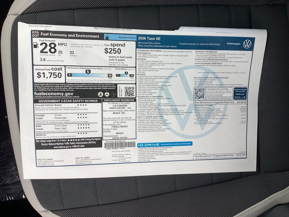 2026 Volkswagen Taos SE