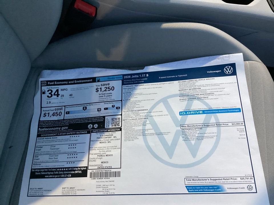 2026 Volkswagen Jetta S