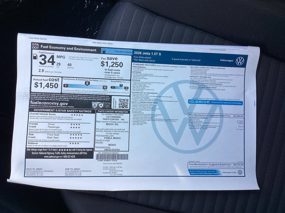 2026 Volkswagen Jetta S