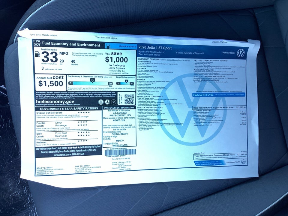 2026 Volkswagen Jetta Sport