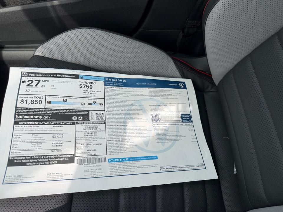 2026 Volkswagen Golf GTI SE