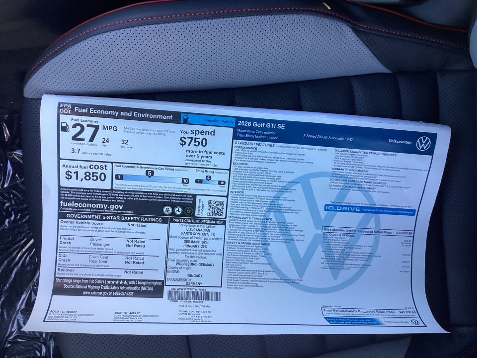 2026 Volkswagen Golf GTI SE