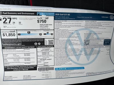 2026 Volkswagen Golf GTI SE
