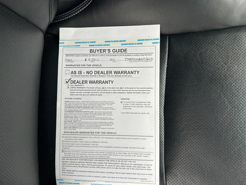 2011 Lexus IS 250C 2dr Conv Man