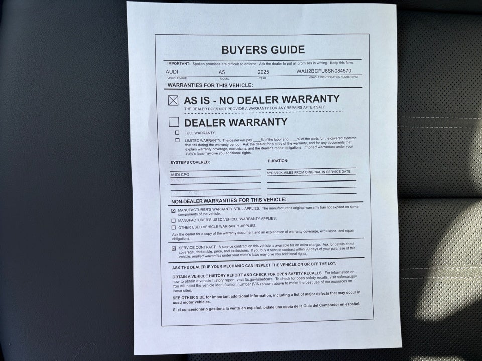 2025 Audi All-new A5 Premium Plus TFSI quattro S tronic