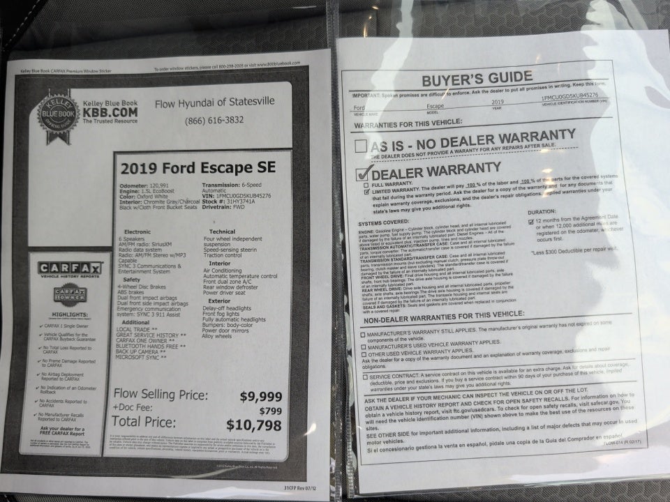 2019 Ford Escape SE