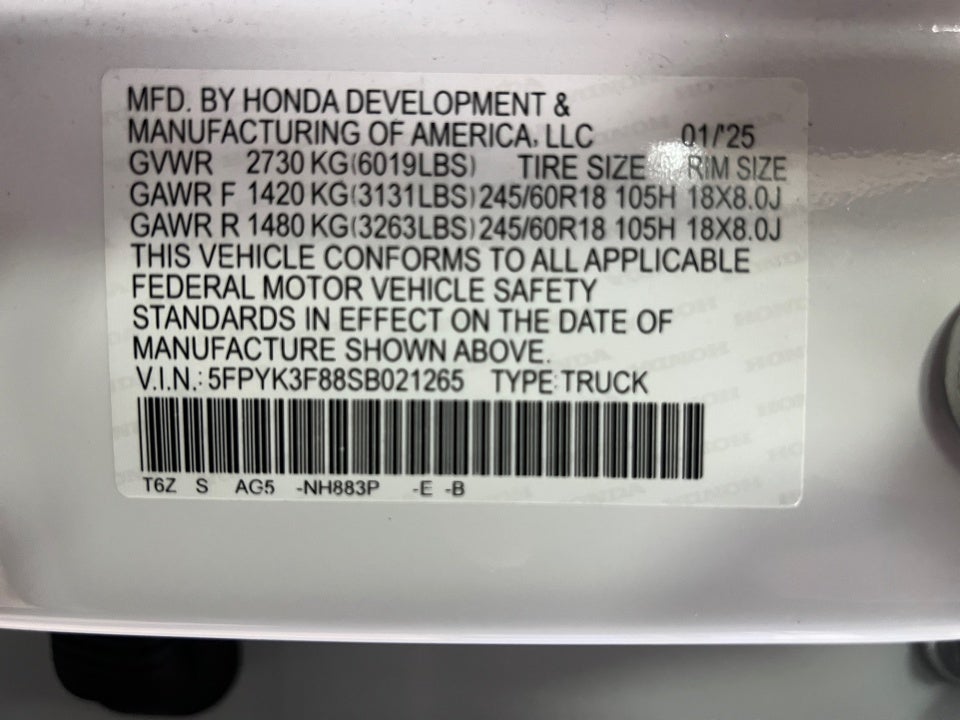 2025 Honda Ridgeline Black Edition