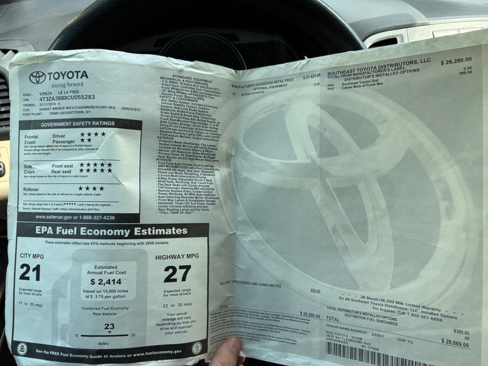 2012 Toyota Venza LE
