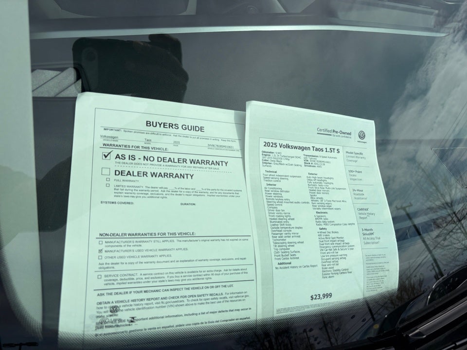 2025 Volkswagen Taos 1.5T S