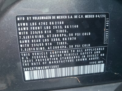 2025 Volkswagen Tiguan S
