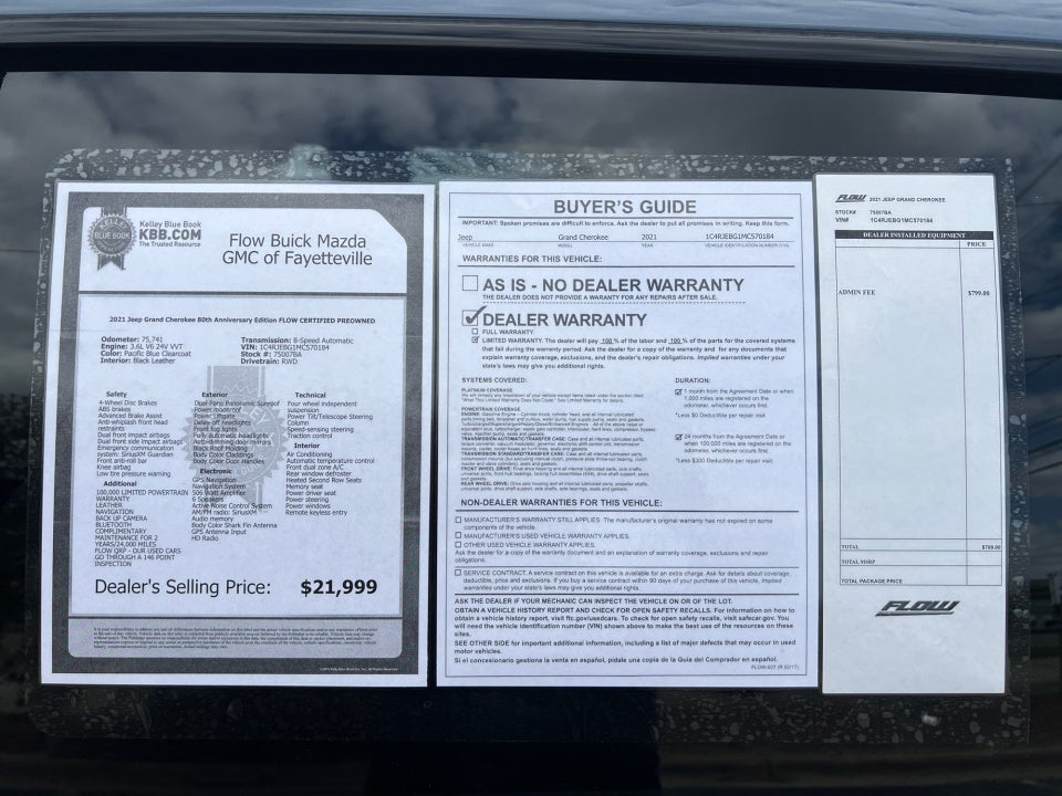 2021 Jeep Grand Cherokee 80th Anniversary 4x2