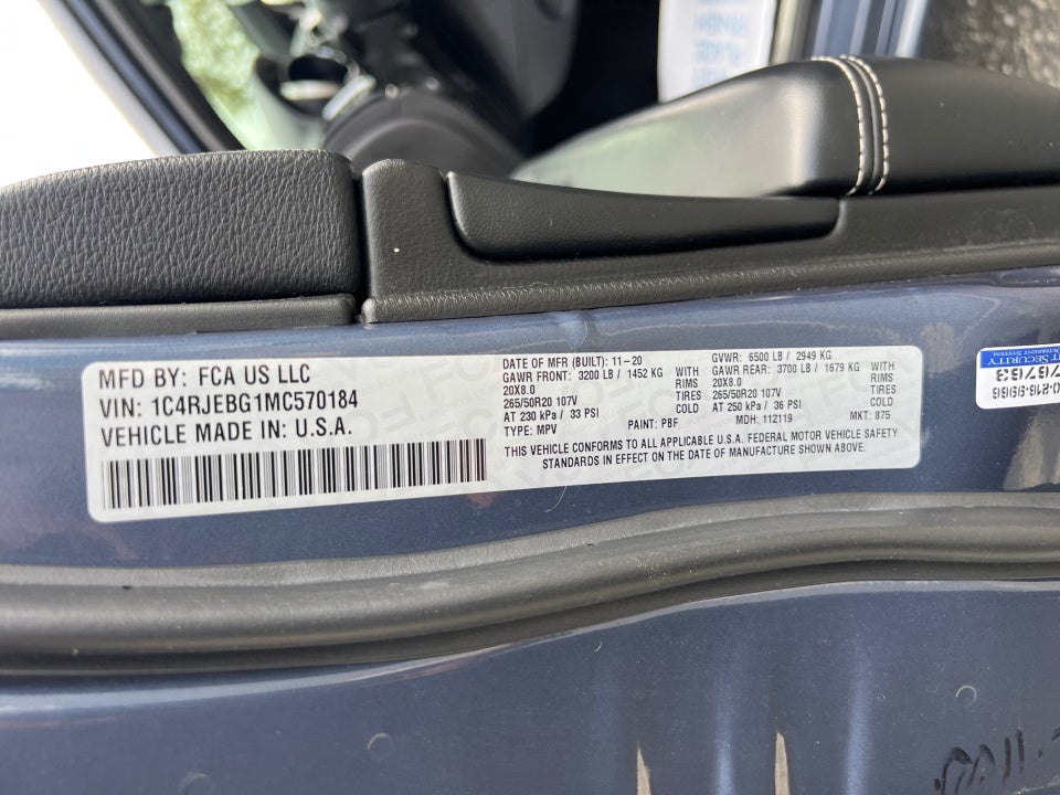 2021 Jeep Grand Cherokee 80th Anniversary 4x2