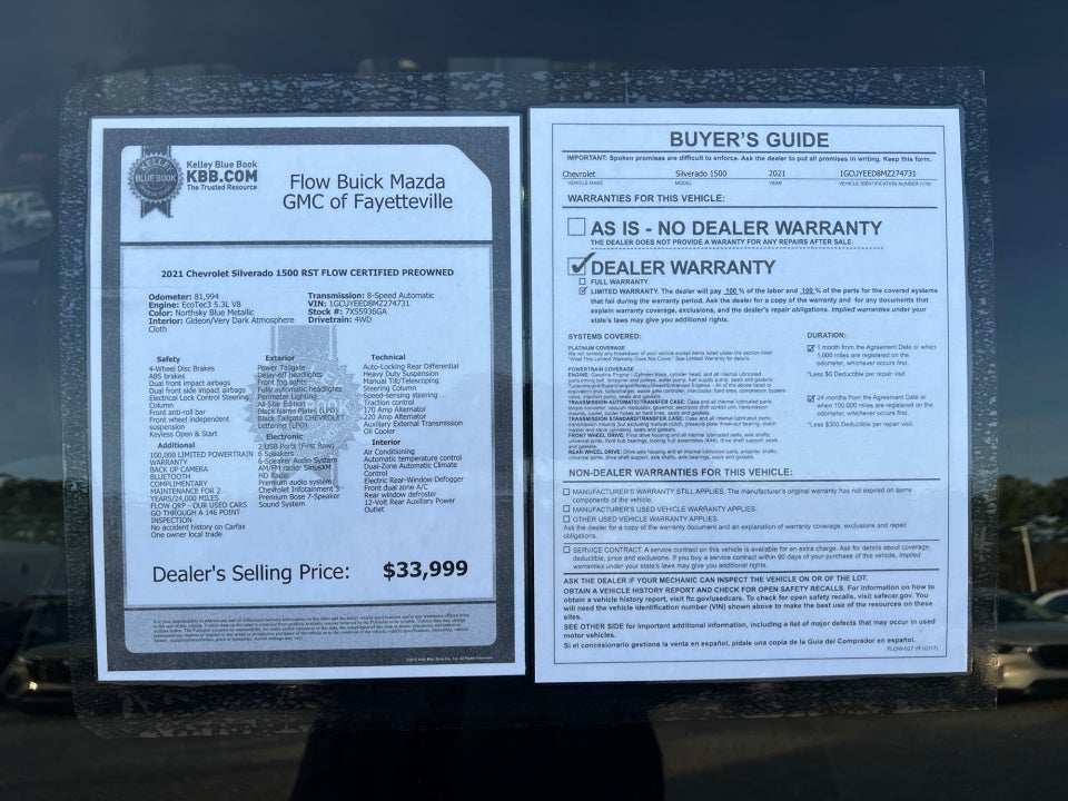 2021 Chevrolet Silverado 1500 4WD Crew Cab Short Bed RST