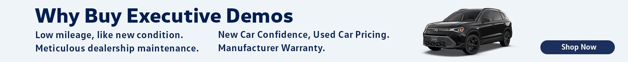 Honda Demo Vehicles Banner - Desktop